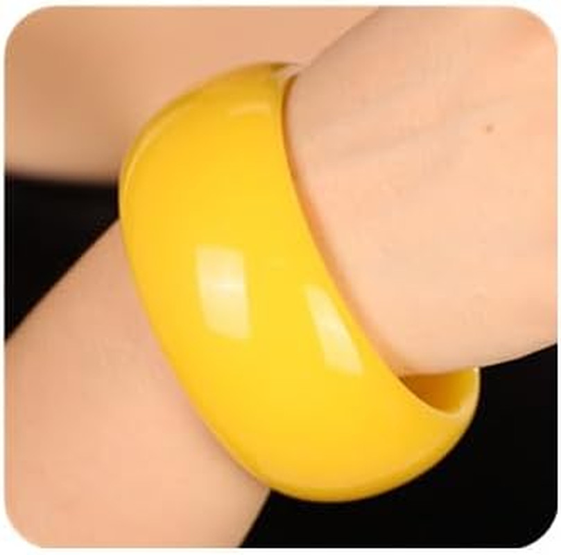 Chunky Acrylic Bracelet for Women Cuff Bangle Bracelet Colorful Wide Bracelet fo