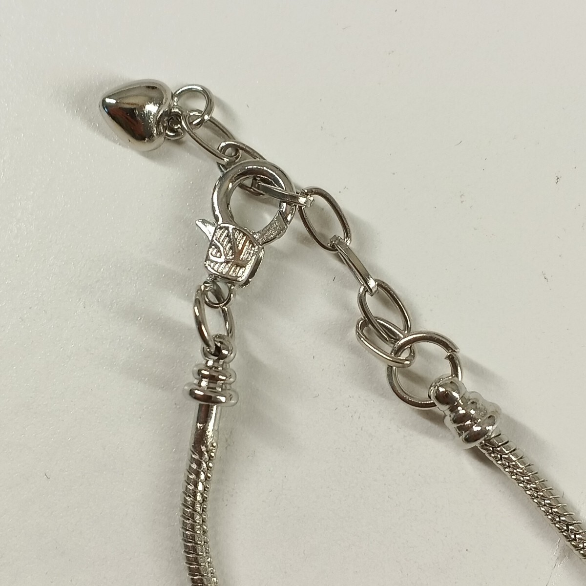 Women’s Bracelet 8.5″ length Brass plated Silver