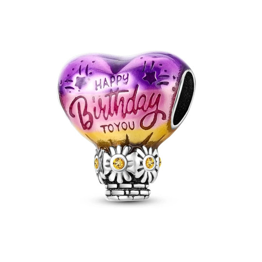 Happy Birthday To You Heart Balloon Charm, Birthday Gift, Gift For Women
