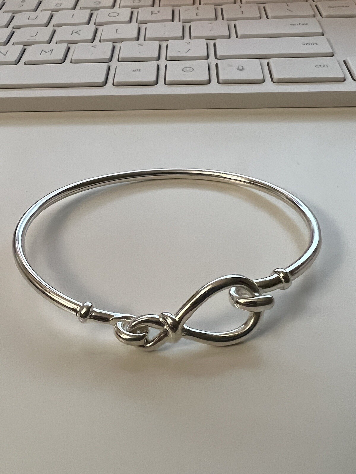 Women Size 7” Bangle 925 Stamped Silver Bangle Bracelet For Add Charms Beads