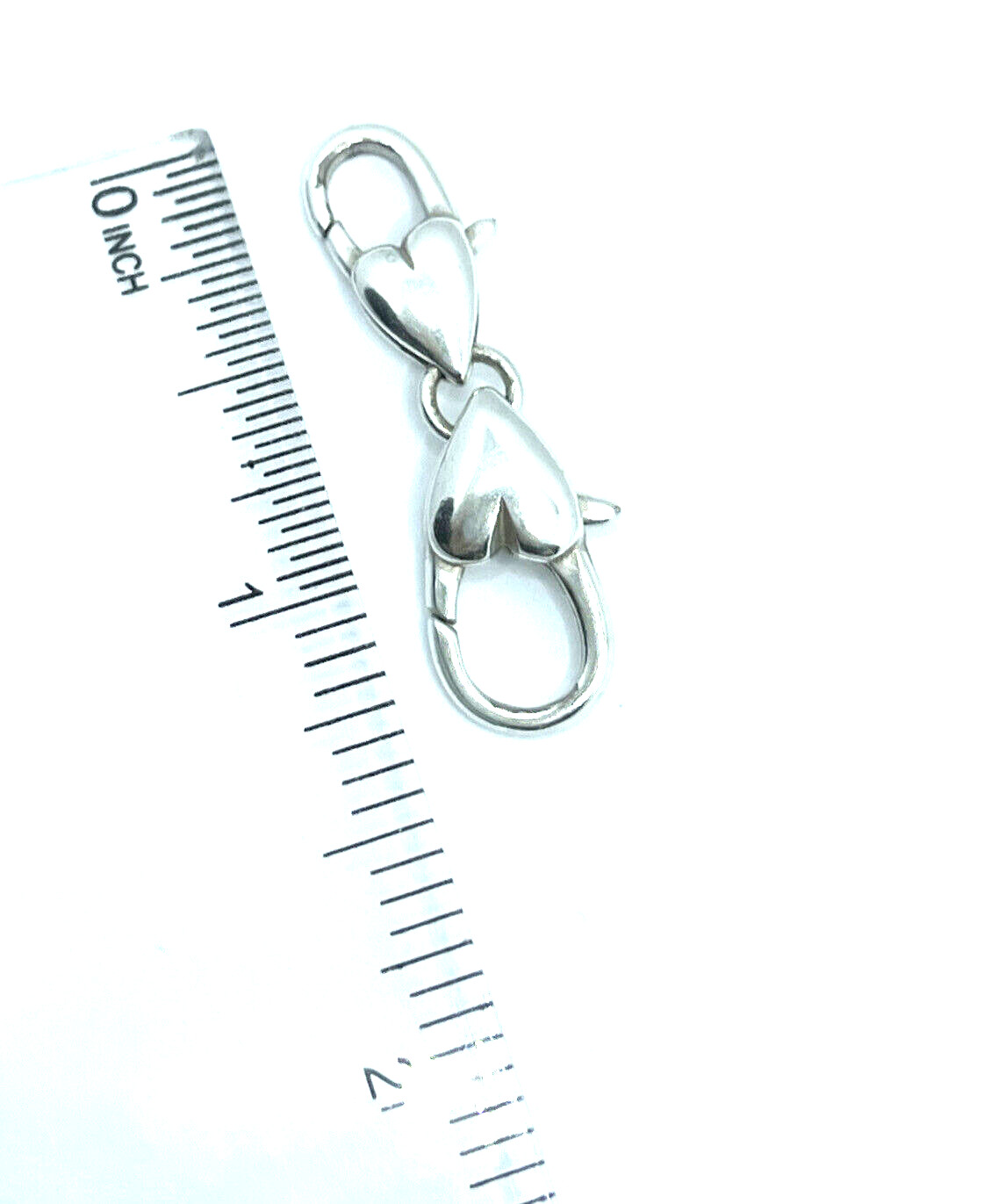 BRIGHTON Double Heart Lobster Clasp Custom EXTENDER Bracelet/Necklace Silver