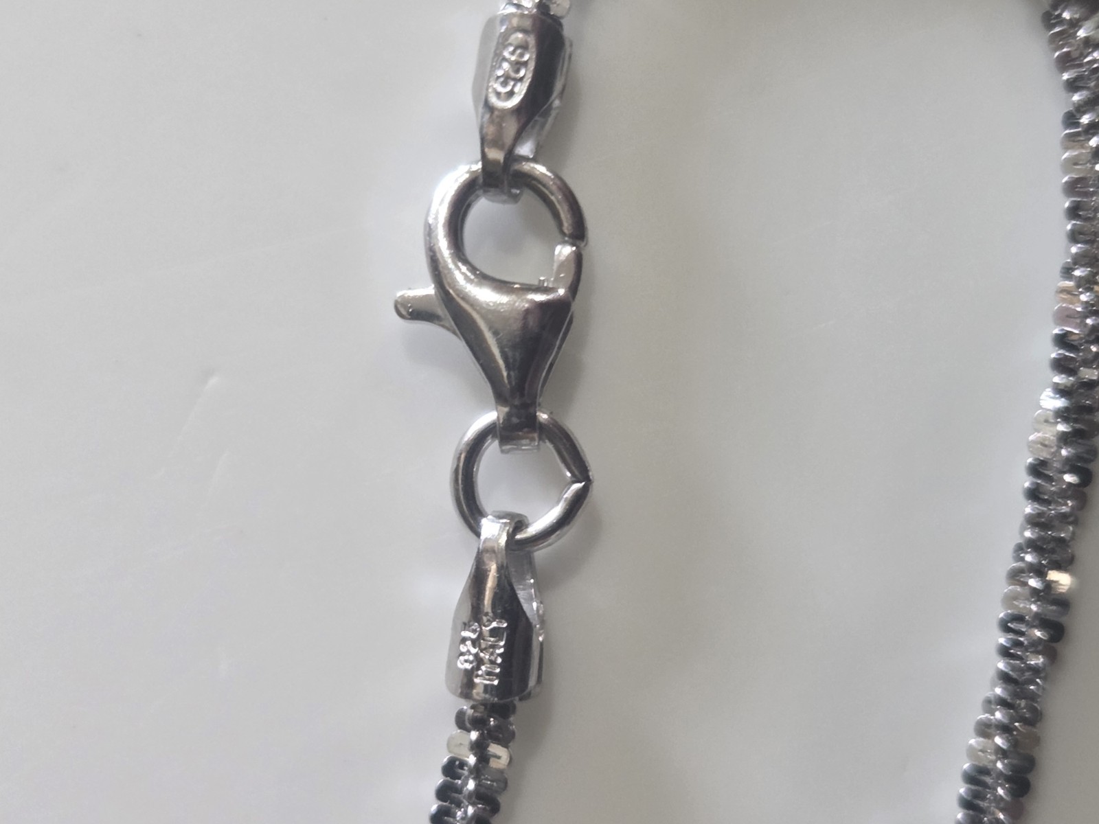 New, Never Worn 7″ .925 Sterling Sparkle Rope Chain Bracelet. Unisex.