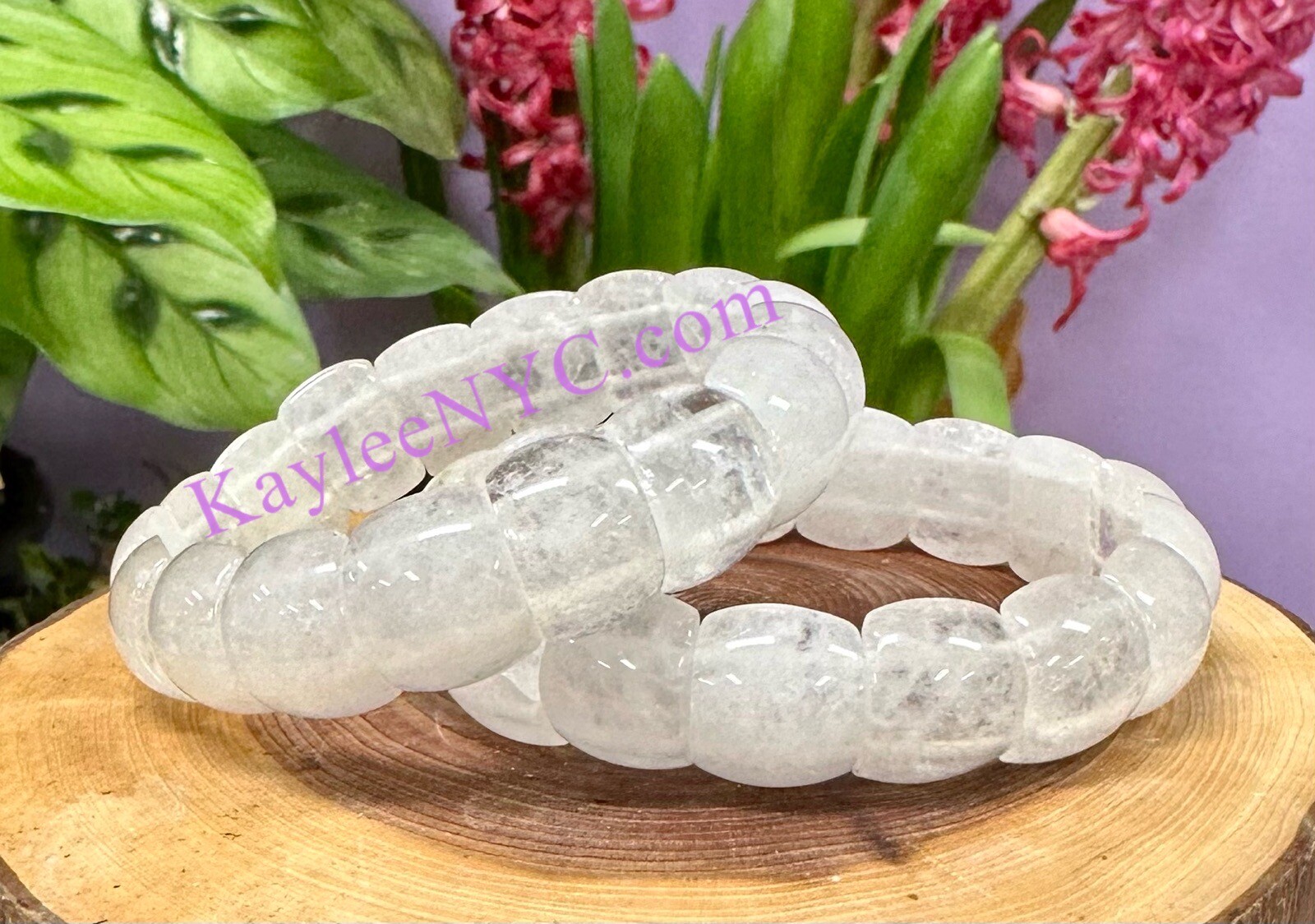 Wholesale 6 Pcs Natural Clear Quartz 7.5” Crystal Bracelet 15mm