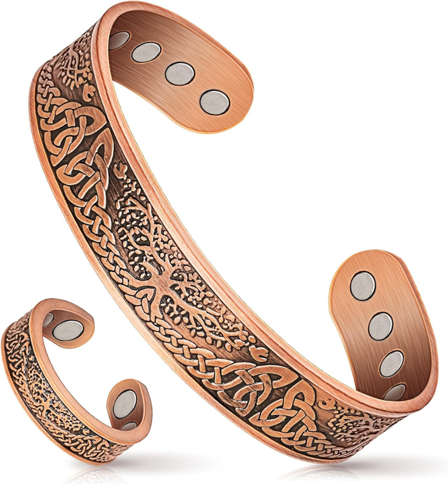 Copper Bracelet for Men and Women, 12X Strength Magnetic Therapy Lymphatic