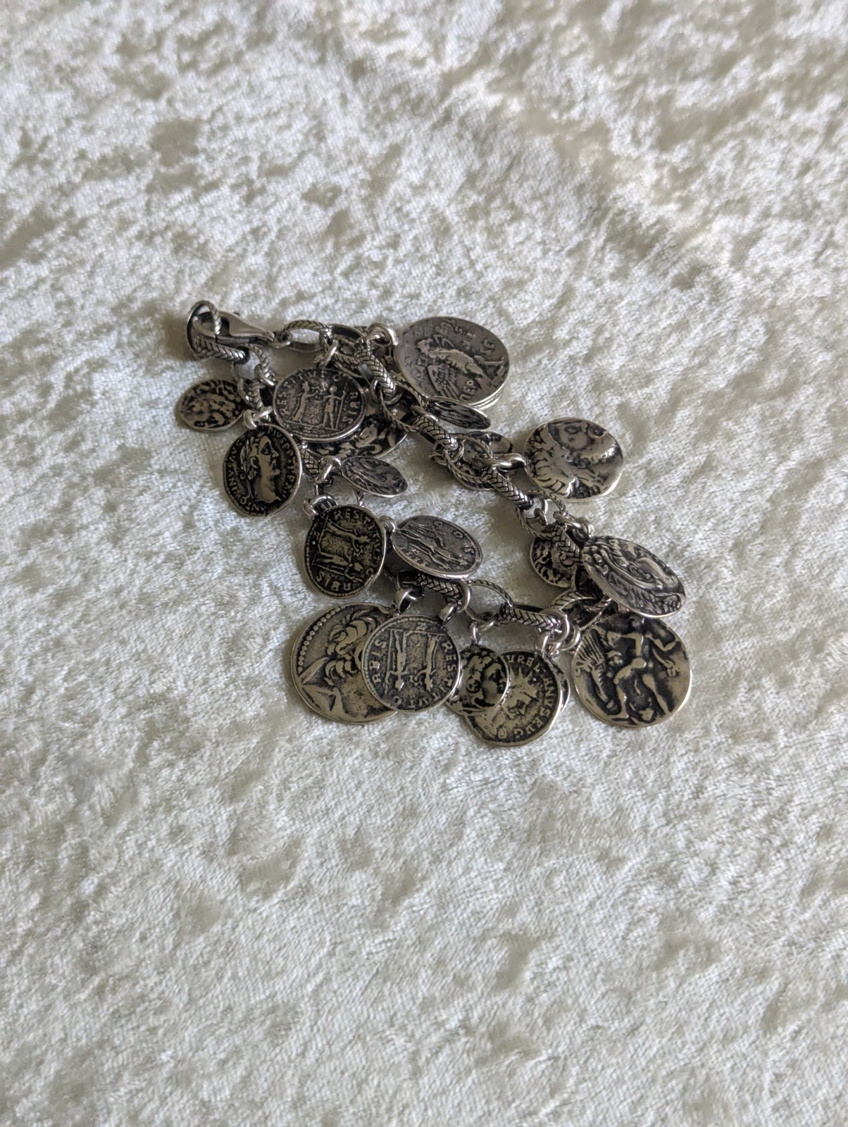 Authentic retired Silpada heavy Retired Silpada Roman Coin Cha-Cha bracelet