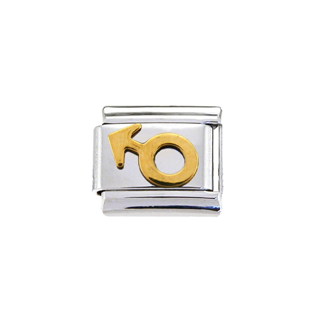 Male symbol (b) Italian charm – fits 9mm classic Italian charm bracelets