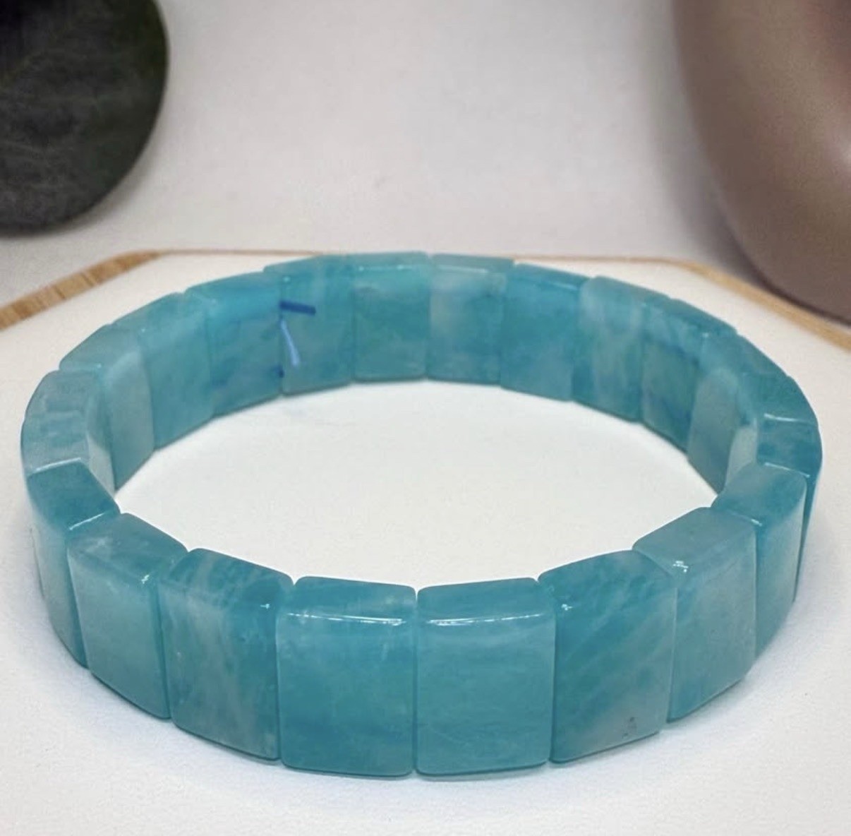 Ice Amazonite Soft Bangle 12MM