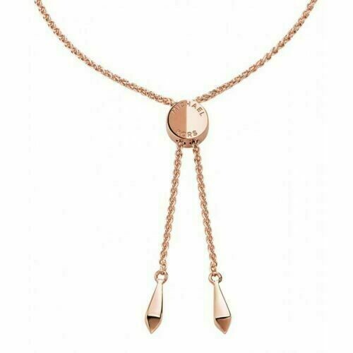 Michael Kors Sterling Silver Pave 14ct Rose Gold Plated Womens Bracelet