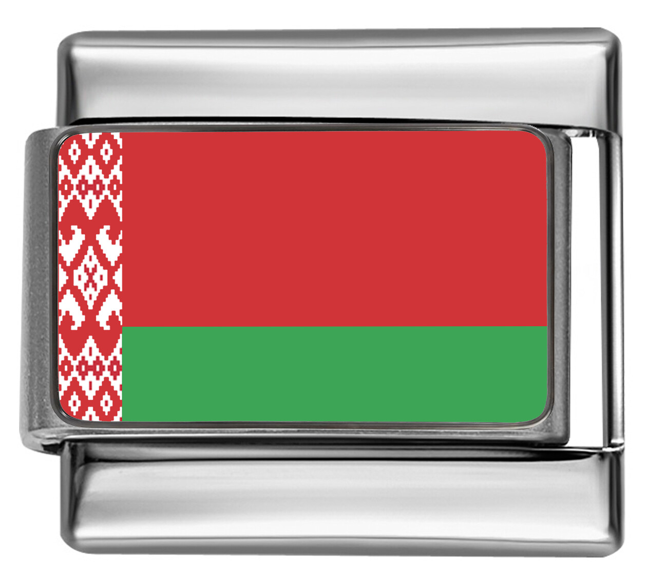 BELARUS BELARUSIAN FLAG Photo Italian 9mm Charm PC016 Fits Traditional Classic