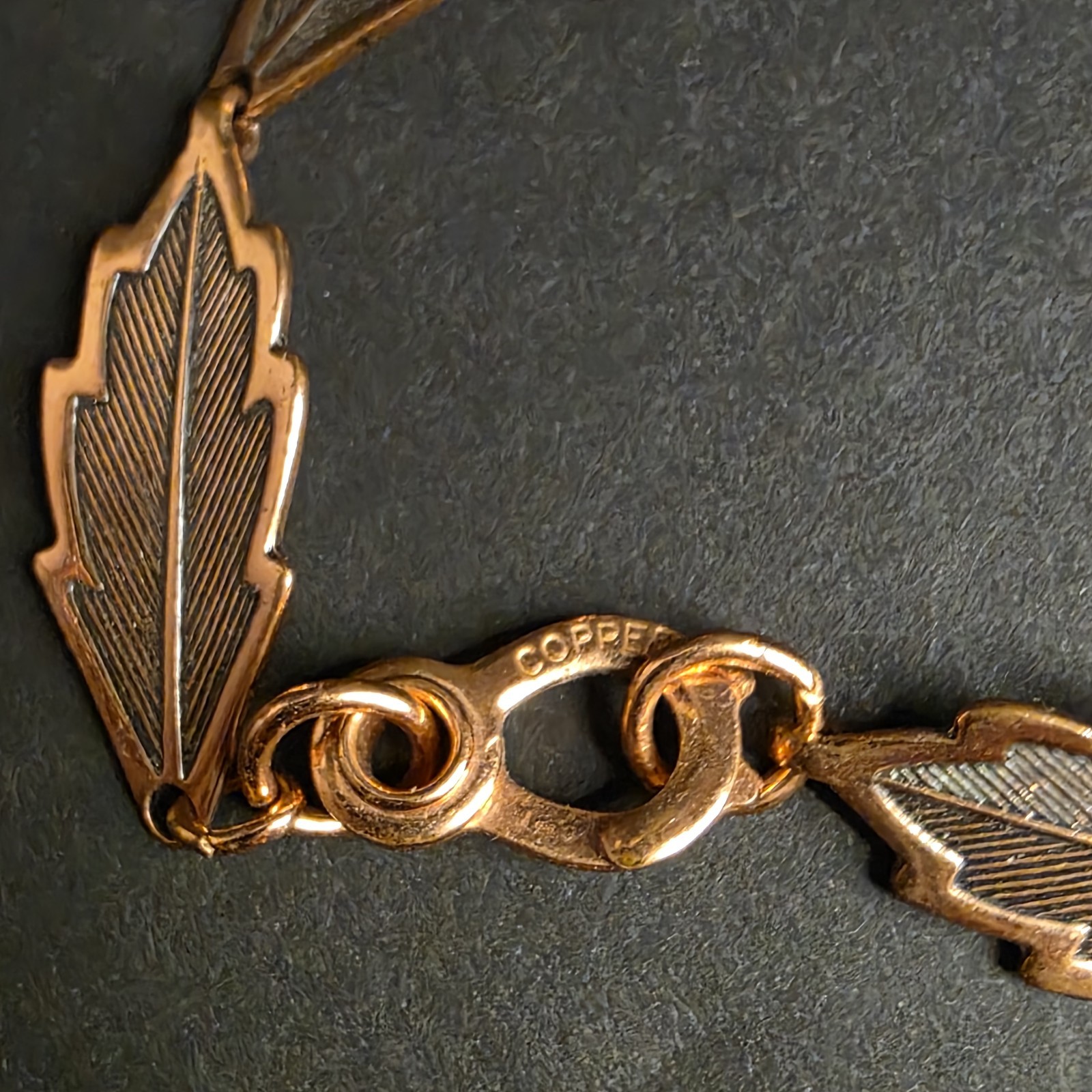 Copper Leaf 8 In Braclet