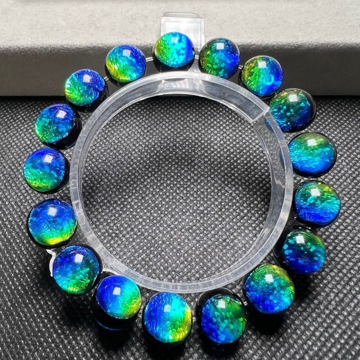 Ryukyu Firefly Glass Bracelet Glow in Dark Okinawa Japan Kerama marine 12mm