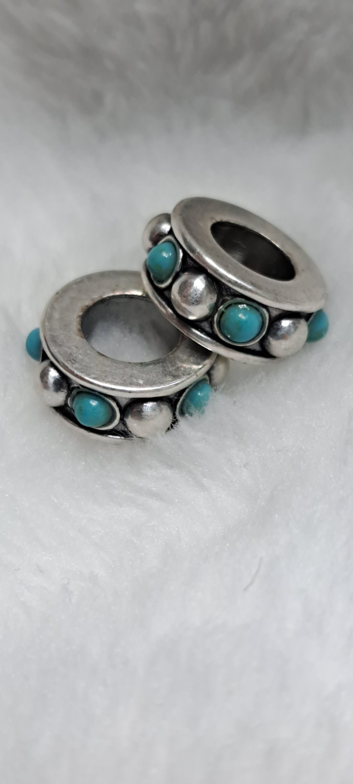 Brighton Indie Thin Spacer Turquoise/Silver retired rare