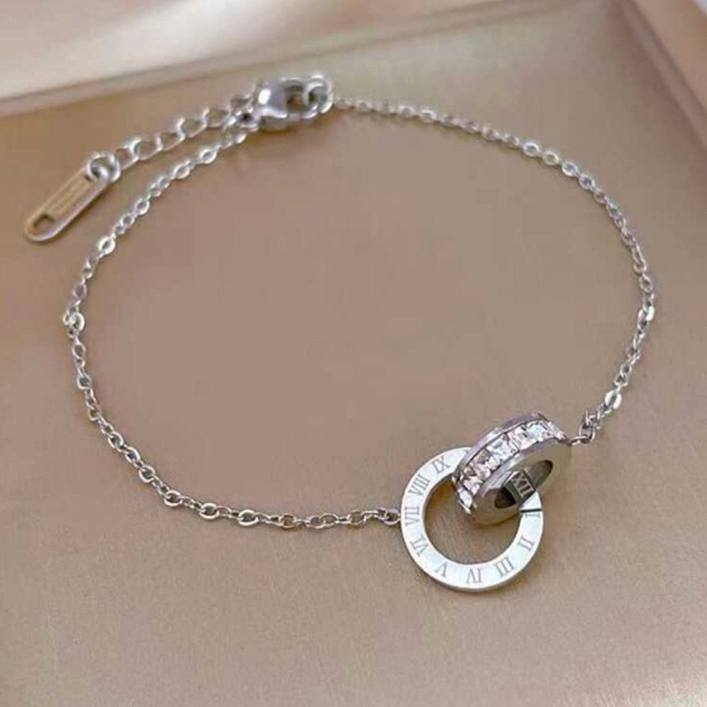 Elegant Silver Roman Numeral Bracelet