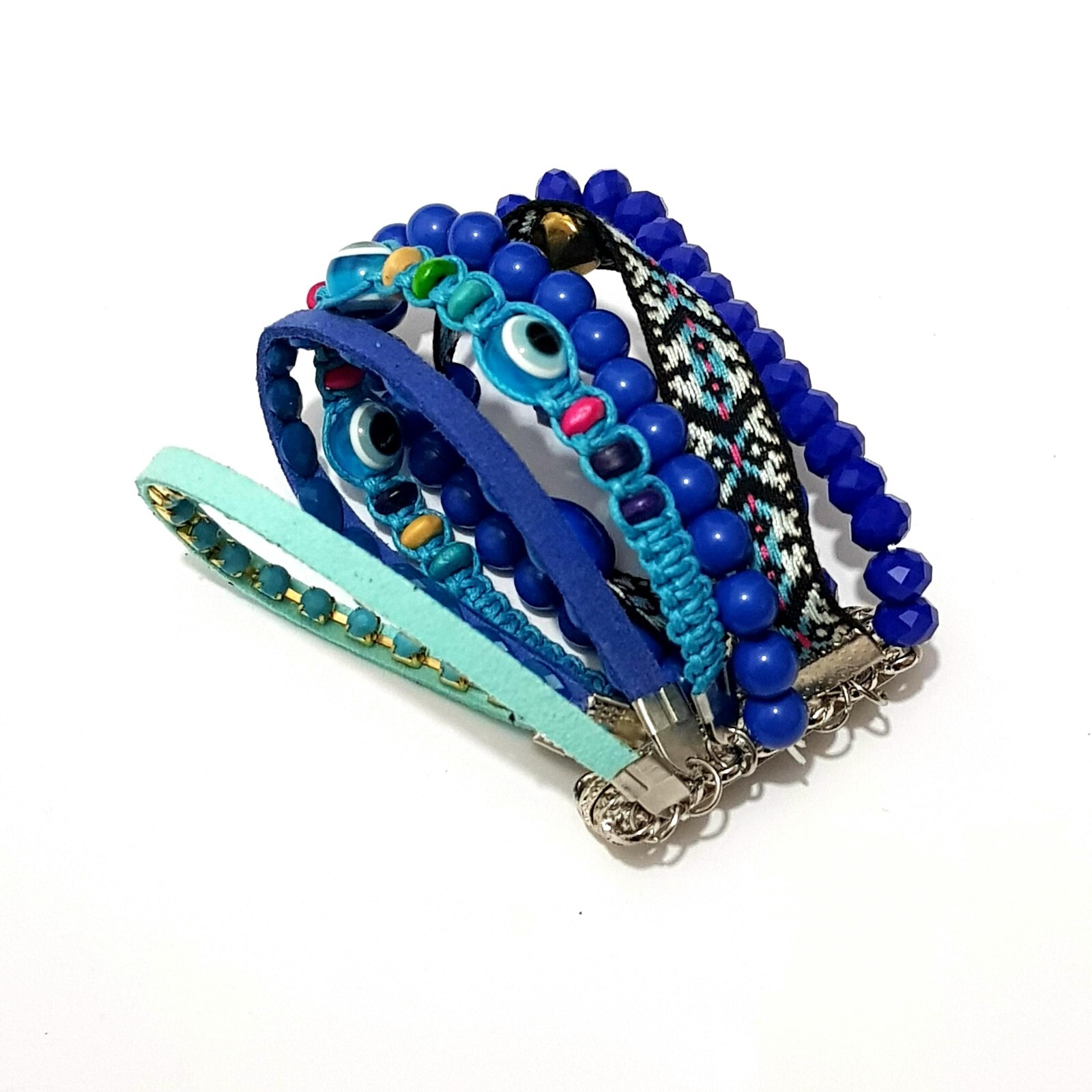 Bracelet Turkish Magical Eye Nazar EVIL EYE Bead Magnetic Closure Vintage