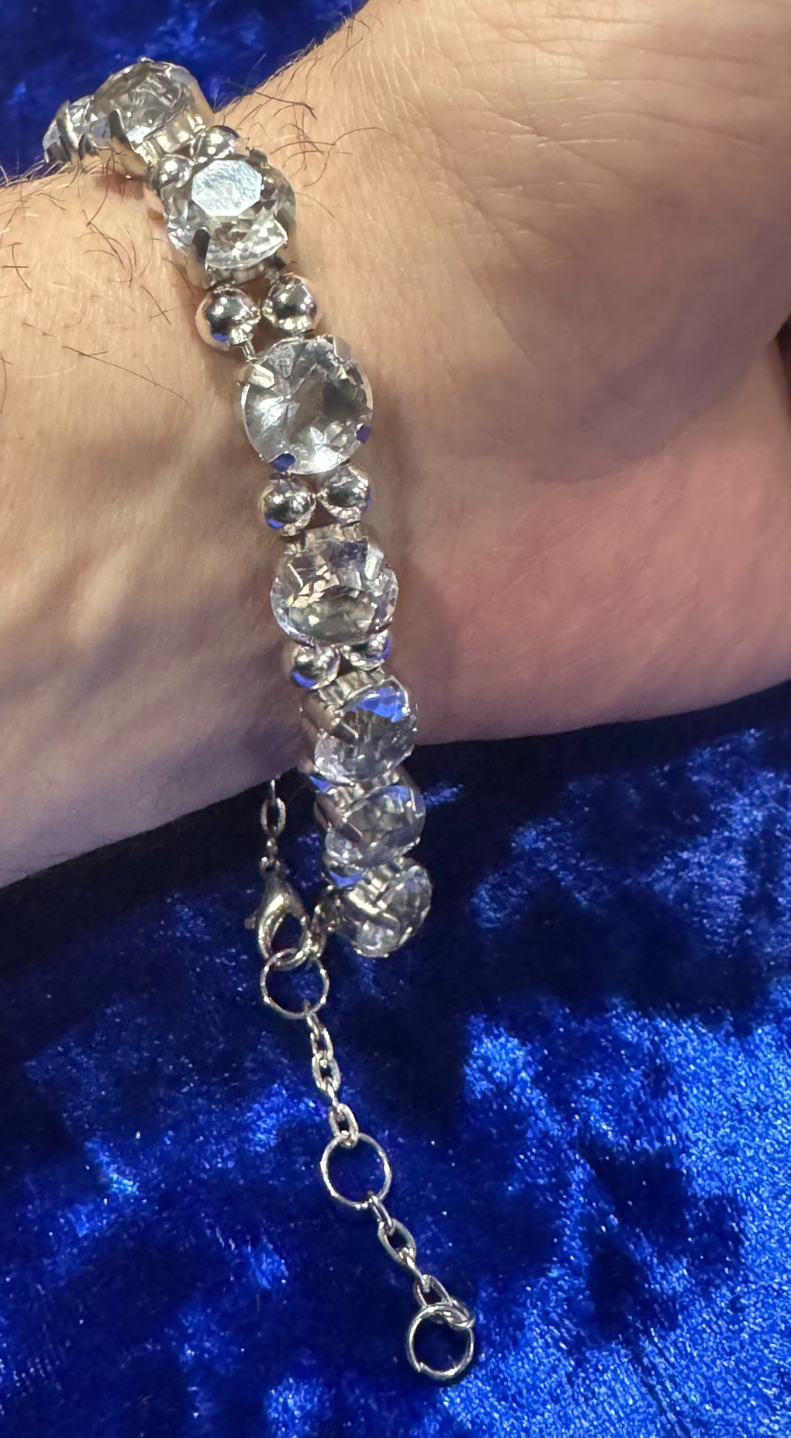 White Moissanite Bracelet 10.5 Mm Platinum/White Gold Color Plating 8″ or 6″ +