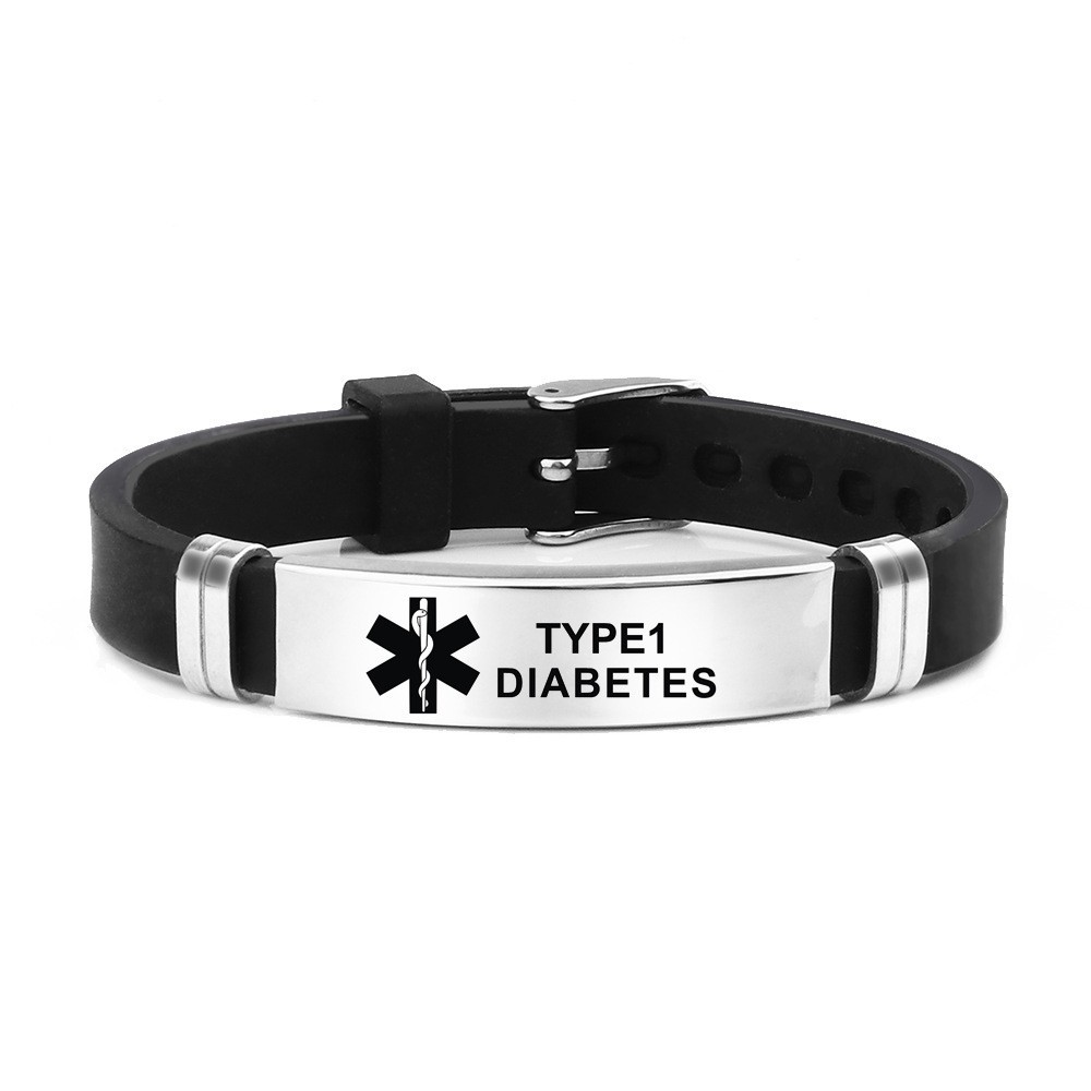 Custom Engraved Medical ID Bracelet Emergency Medical Alert Men’s Wristband