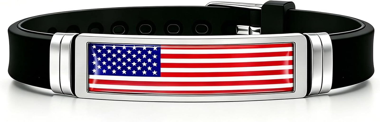 Patriotic American Flag Bracelet for Men and Women – Adjustable Stainless Steel