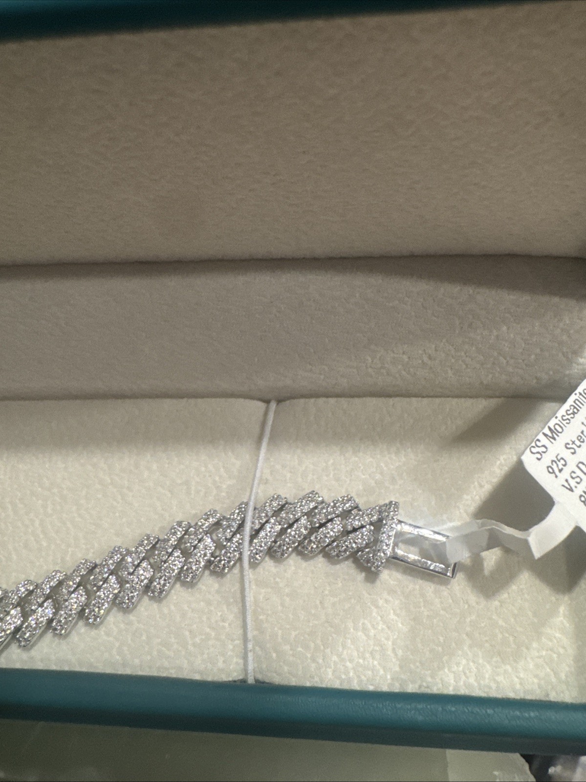 MOISSANITE Real Miami Cuban Link Bracelet Iced Solid 925 Sterling Silver 8mm 8”