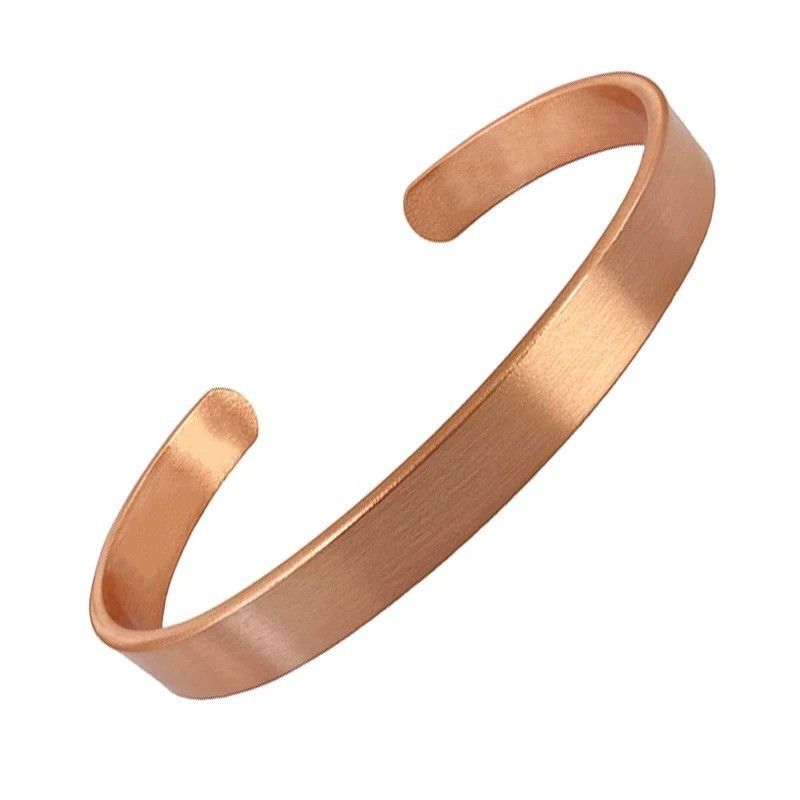 Pure Copper Magnetic Flat Bracelet Arthritis Pain Therapy Men Women Cuff