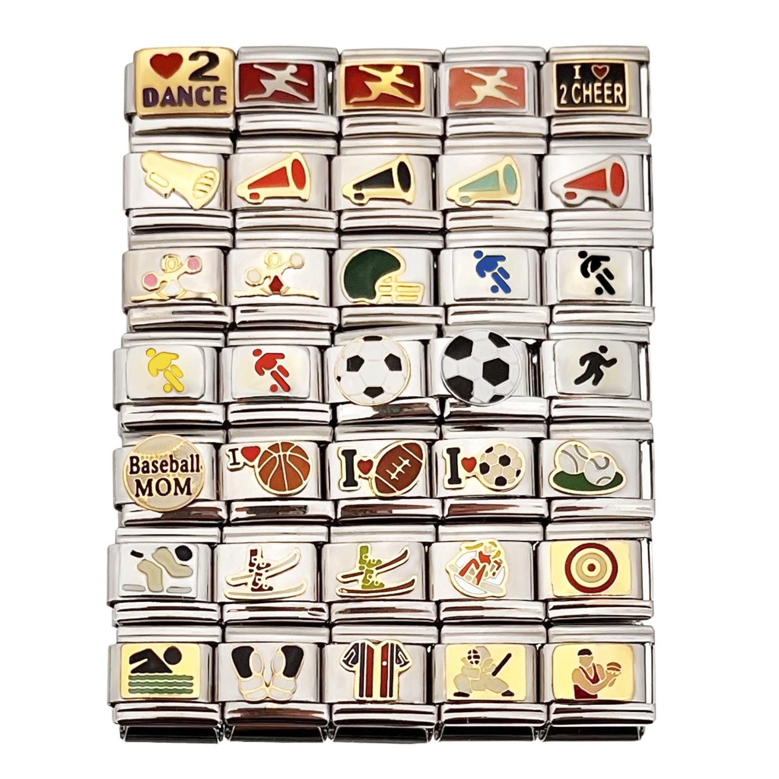 9mm Italian Charm Sports – Athletic Theme Assorted U-Pick