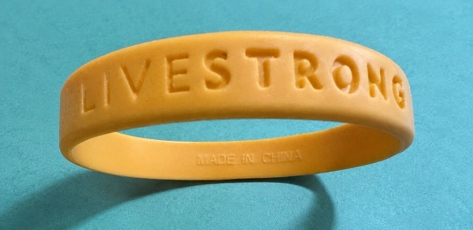 LIVESTRONG LIVE STRONG AUTHENTIC CANCER SUPPORT BRACELET Size L/XL 8″NEW!