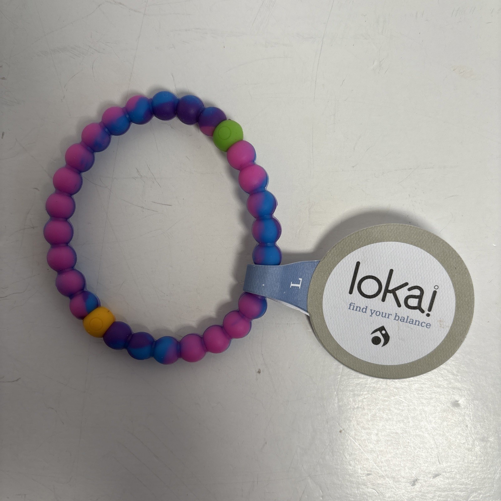 Lot of 5 Size Large Lokai Bracelets Wristbands Multicolored Bright Colorful