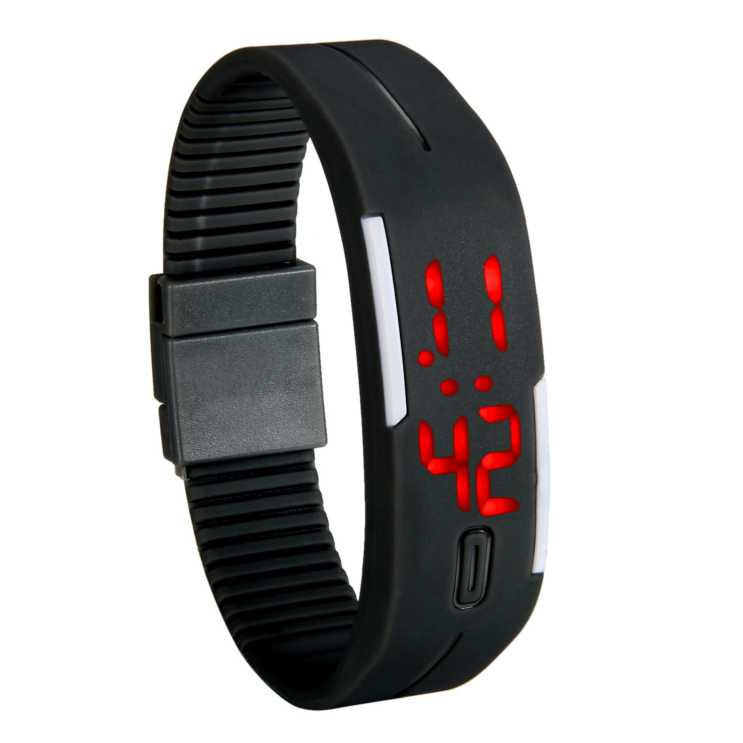 Mens Womens Teens Digital Silicone Rubber LED Watch Sports Bracelet Wrist Watch