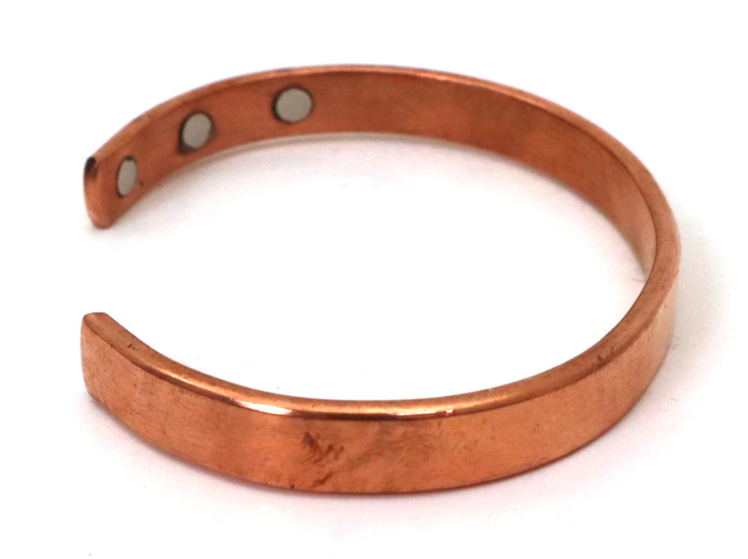Copper Cuff Bracelet Handmade Adjustable Unisex | Smooth Hammered Woven
