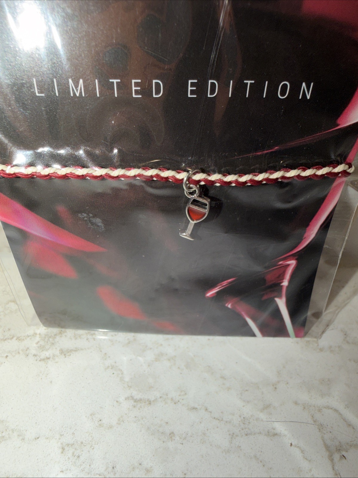EFFY Limited Edition Royal Rope Bracelet Wine Glass Charm New Sealed