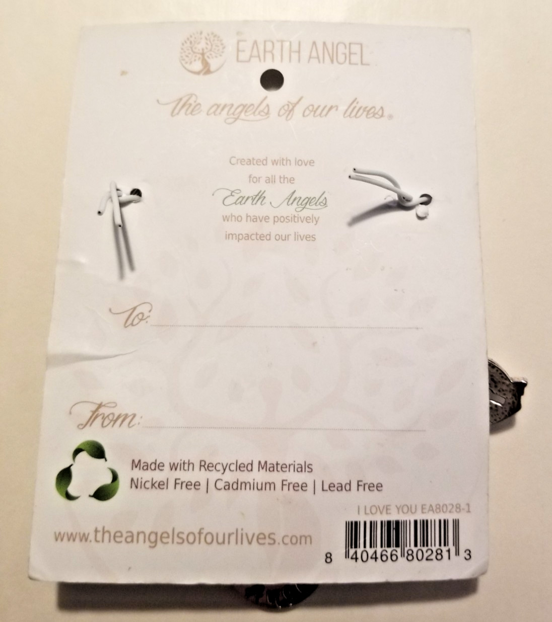 Earth Angels Bracelet I Love You For the Angels in Our Lives Silver Tone NEW