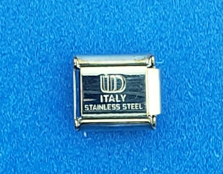 Uno Domani Lips Charm, 14k & stainless-steel Italian Modular Charm