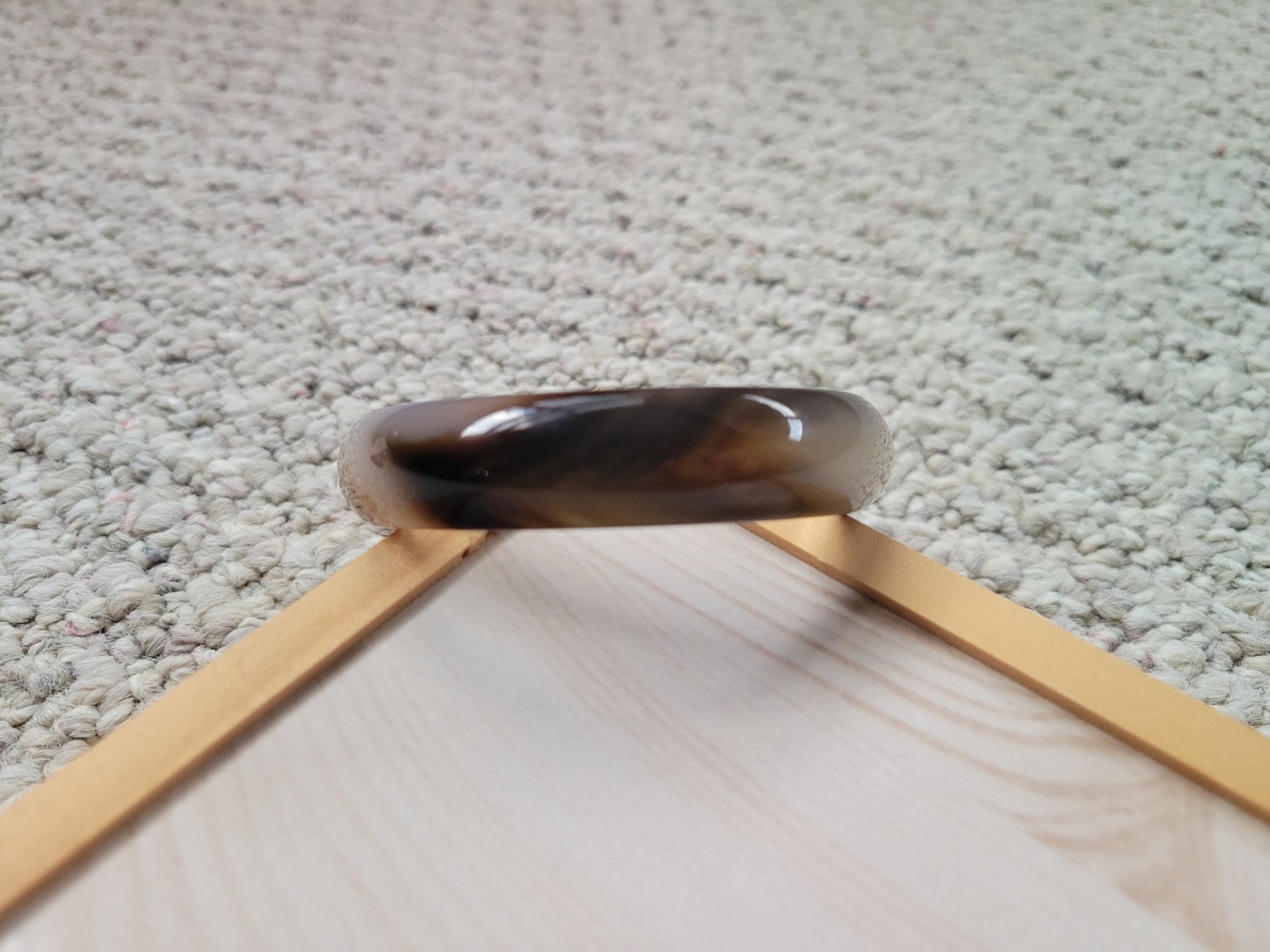 Natural Agate Bangle inner Diameter 58mm White Orange Brown Black