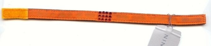 “NINE WEST” ORANGE SATIN RHINESTONE DESIGNER BRACELET 564