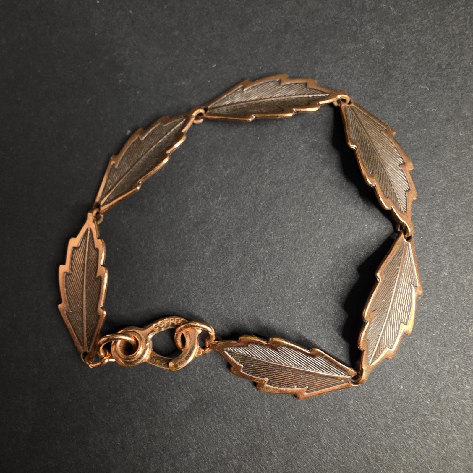 Copper Leaf 8 In Braclet