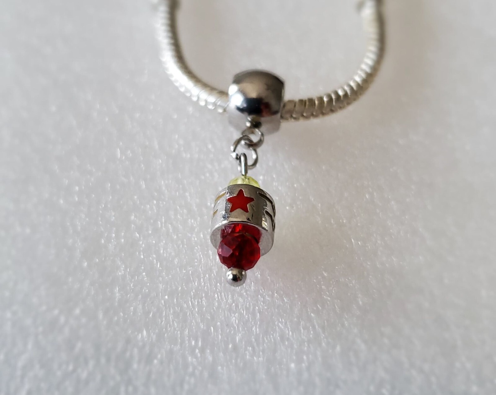 Red Star Super Hero Bail Bead Blue Red Yellow White Bracelet Necklace