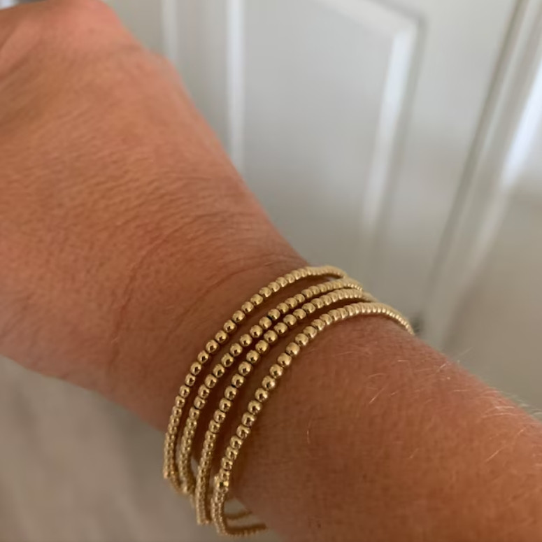 Gold Filled Small Beads Bracelet Layering Minimalist Simple Women Bracelet Gifts