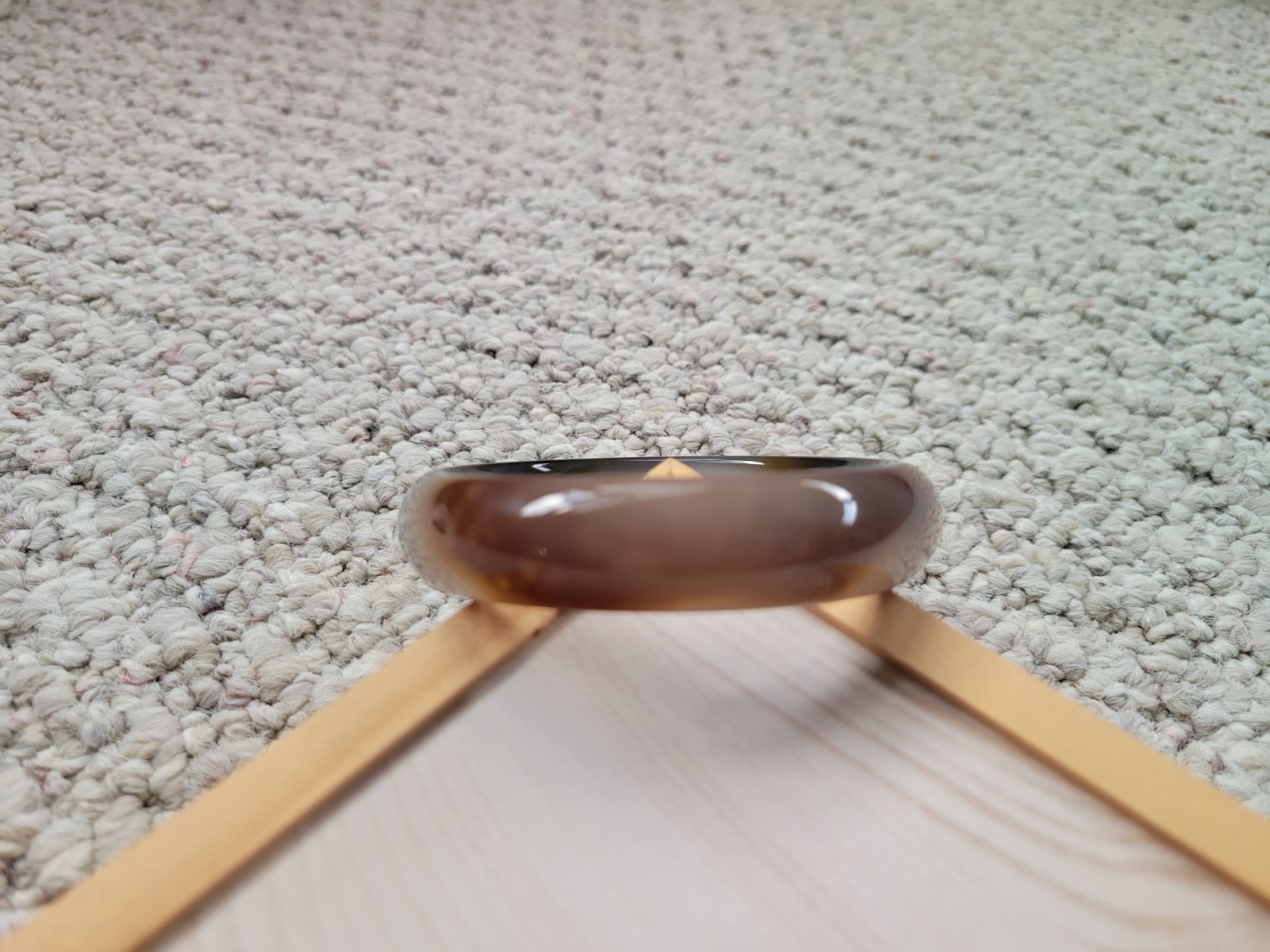 Natural Agate Bangle inner Diameter 58mm White Orange Brown Black