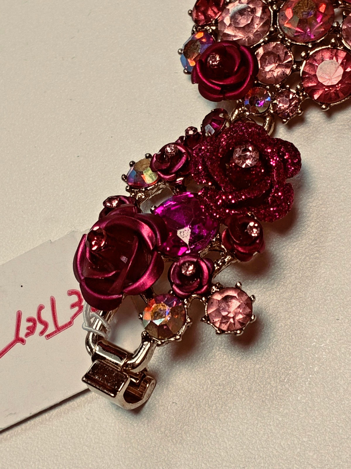 Retired BETSEY JOHNSON, Bracelet, “Rose Cluster”
