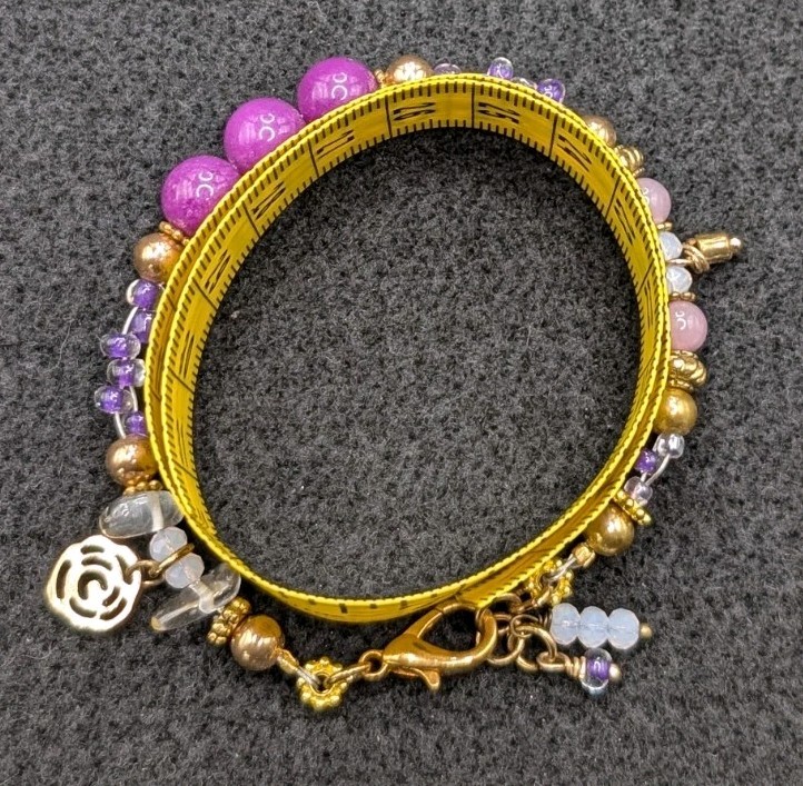 Women’s Statement Pink Purple Mixed Beaded Clasp (17cm) S/M Wrist