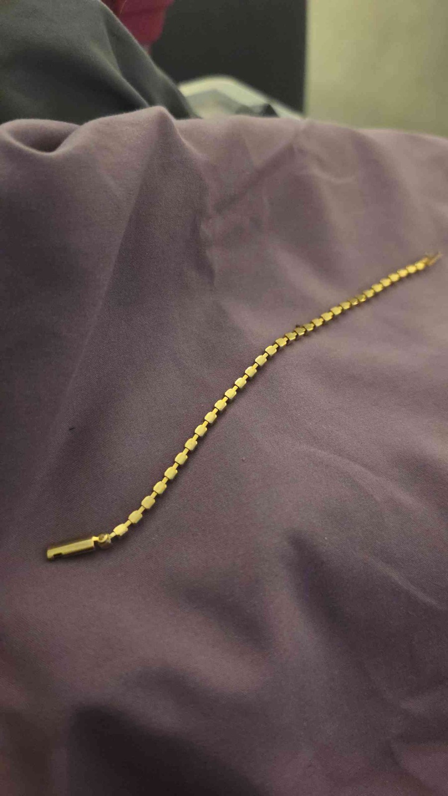 Vintage Gold Vermeil Sterling Silver Ruby Red & Clear Stone Tennis Closed Back