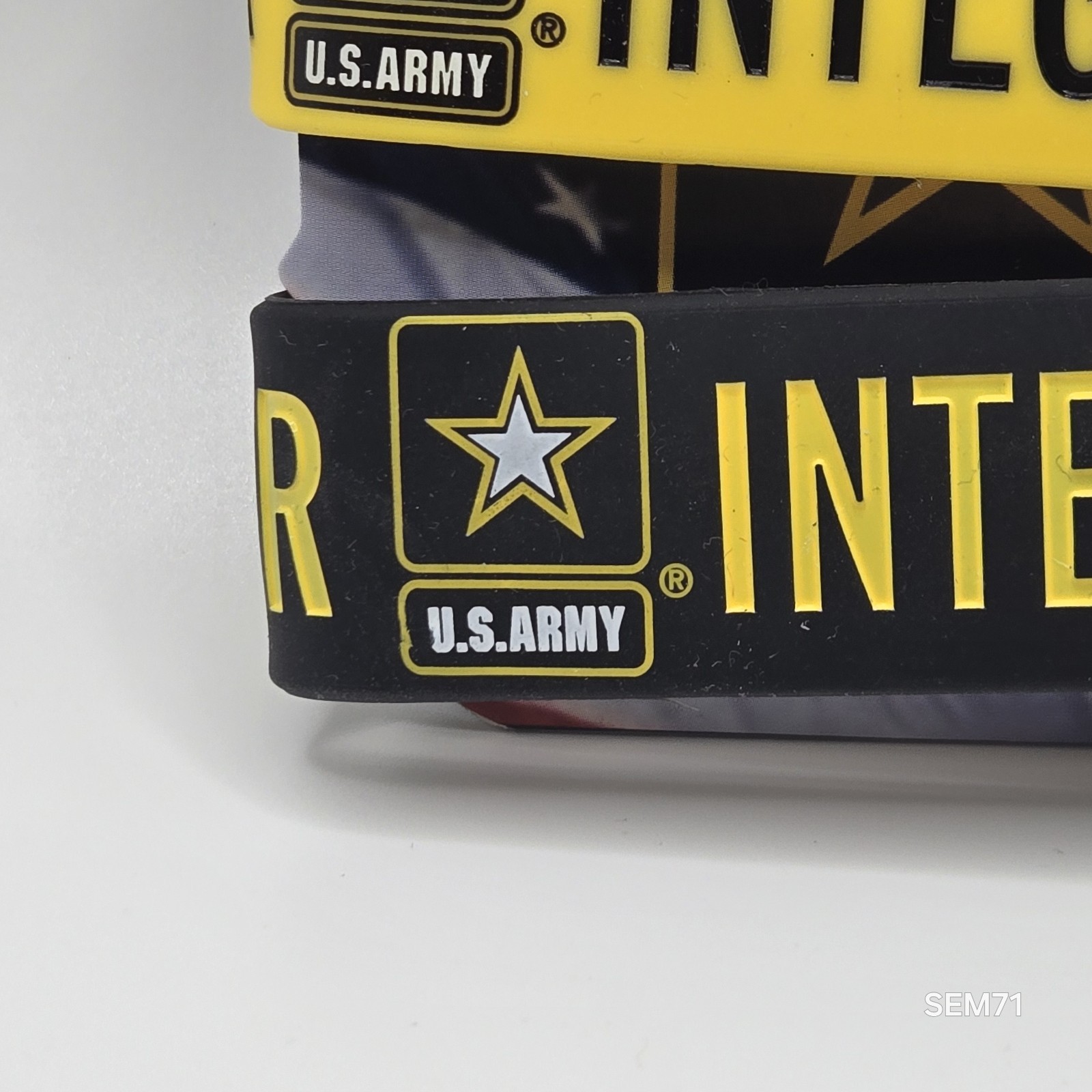 (Set of 2) U.S. ARMY MILITARY Band Silicone Rubber Bracelet Wristband LICENSED