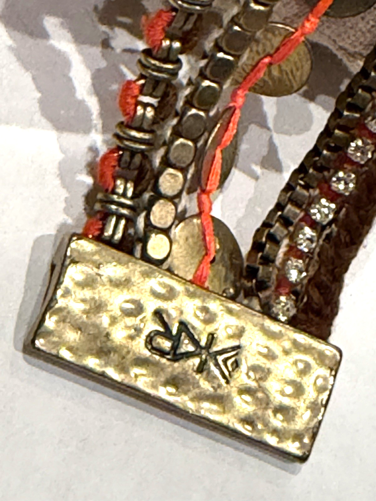 SILPADA K & R KRB0040 MAGIC CARPET Brass Swarovski Crystal 7.5″ Bracelet EUC