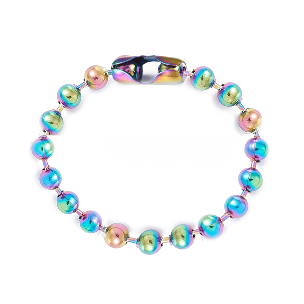 6″-10″ Stainless Steel Ball Chain Bead Bracelet Silver Gold 2/4/6/8/10mm P274