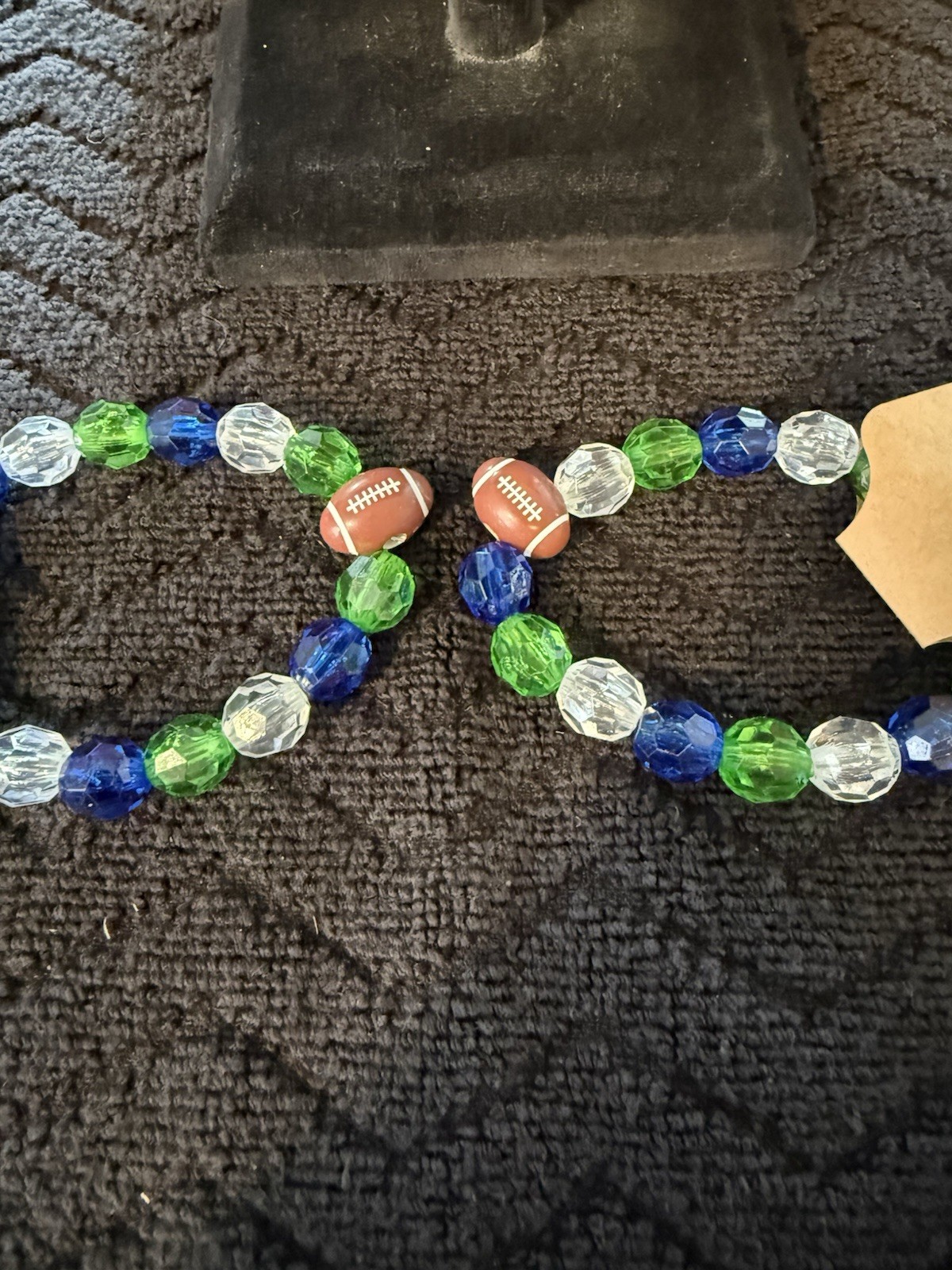 Lot Of 6 – Seahawks Colored Stretch Bracelets 6” To 7.5”