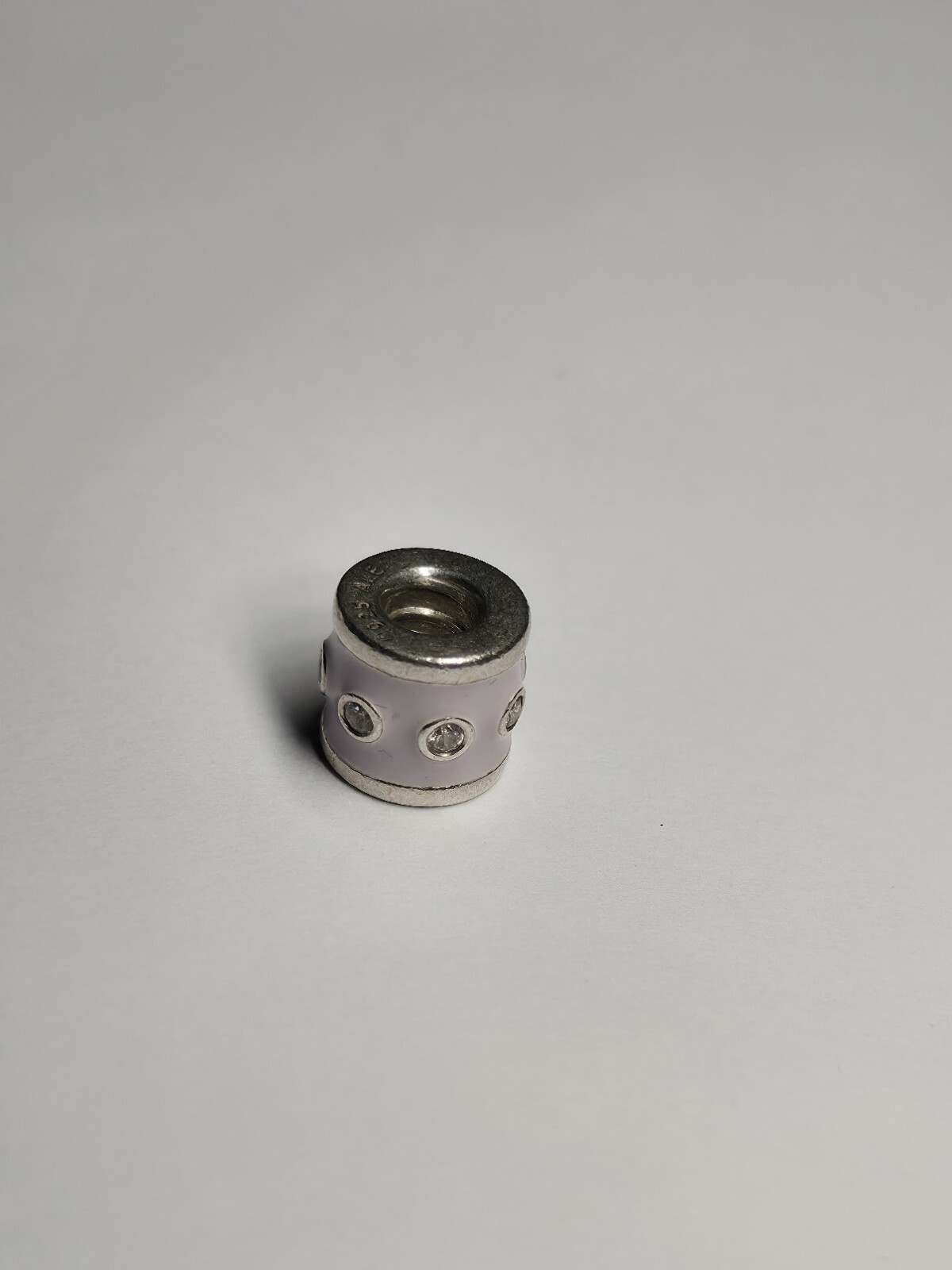 Authentic Pandora Promise Purple Lavender Enamel CZ Silver Charm 790482 Retired