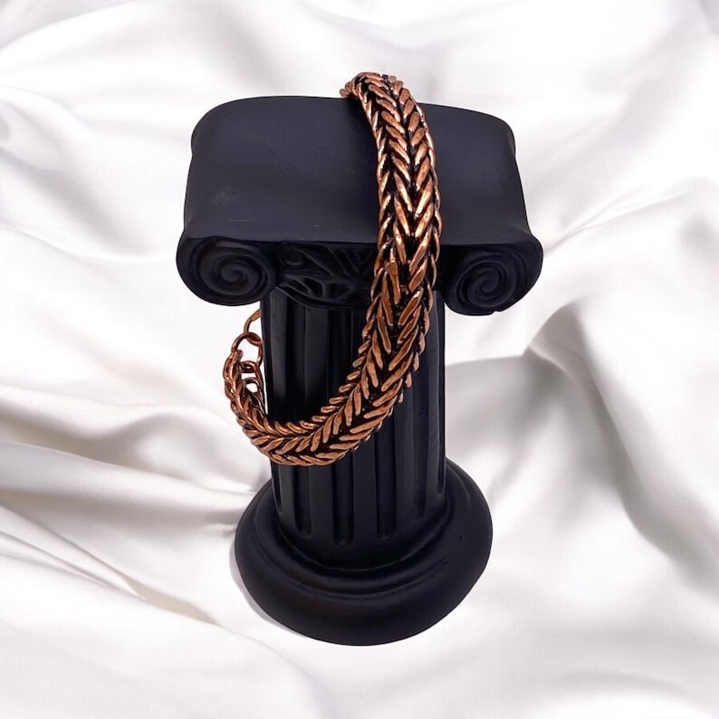 Pure Solid Copper Bracelet Arthritis Cuban Chain Curb Link Rider Bracelet CJ-12