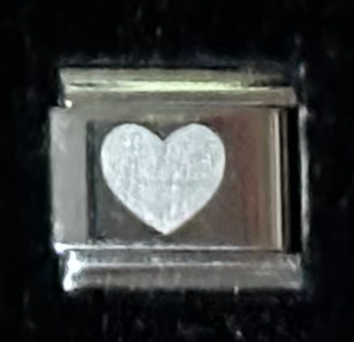 Heart Laser Etched Wholesale Italian Charm Enamel 9mm Link K2016-3