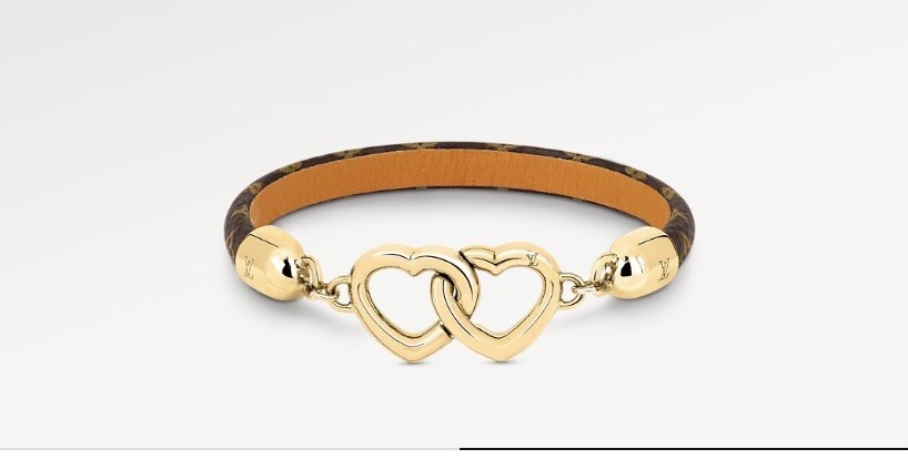 LOUIS VUITTON Heart Bracelet Say Yes Monogram