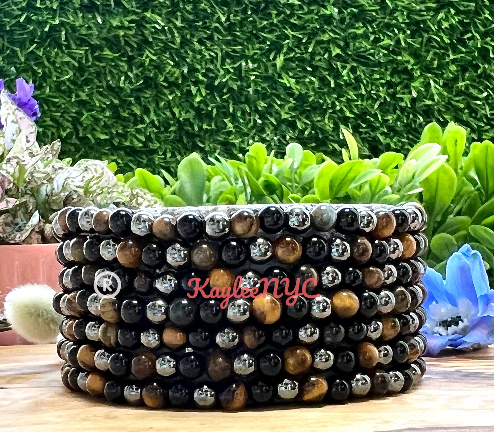 Wholesale Lot 6 Pcs Natural Protection 4mm 7.5” Crystal Stretch Bracelet