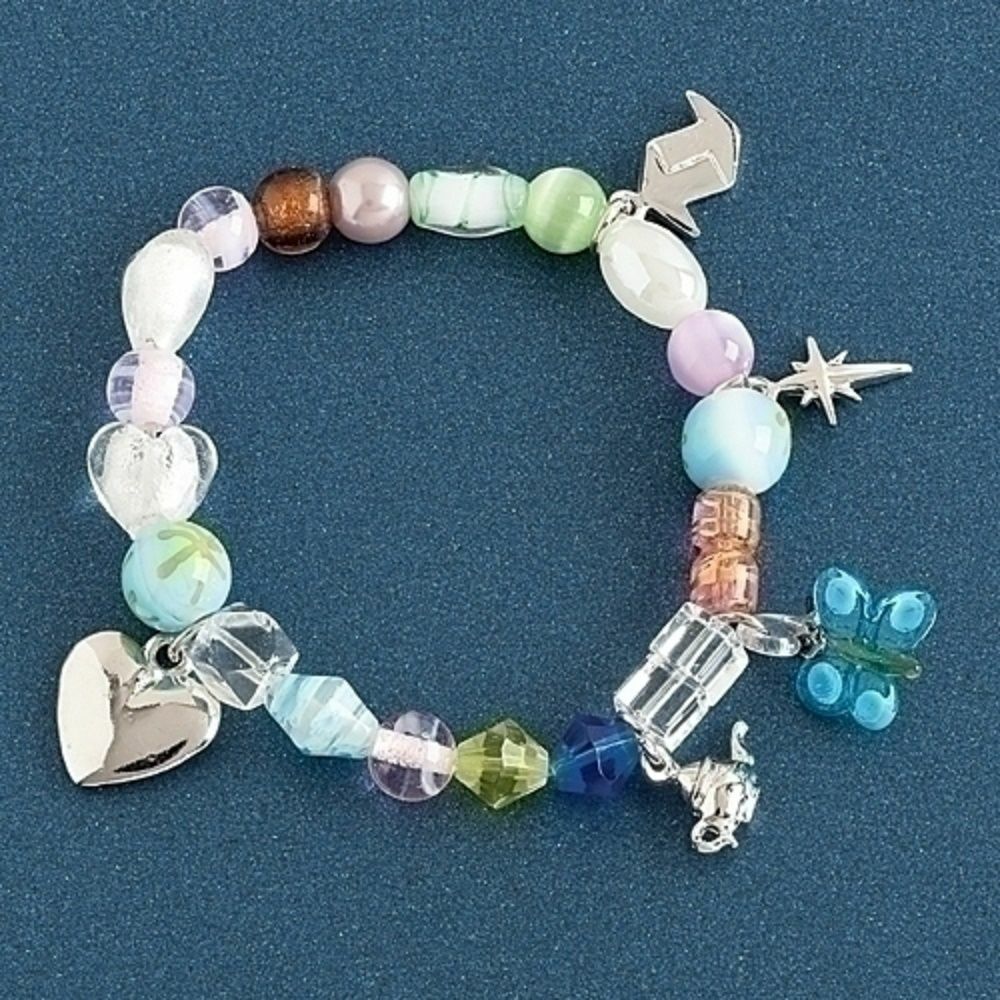 ROMAN 7.5″L SISTERS Stretch Bracelet Glass Metal Verse Card #42252 NIB